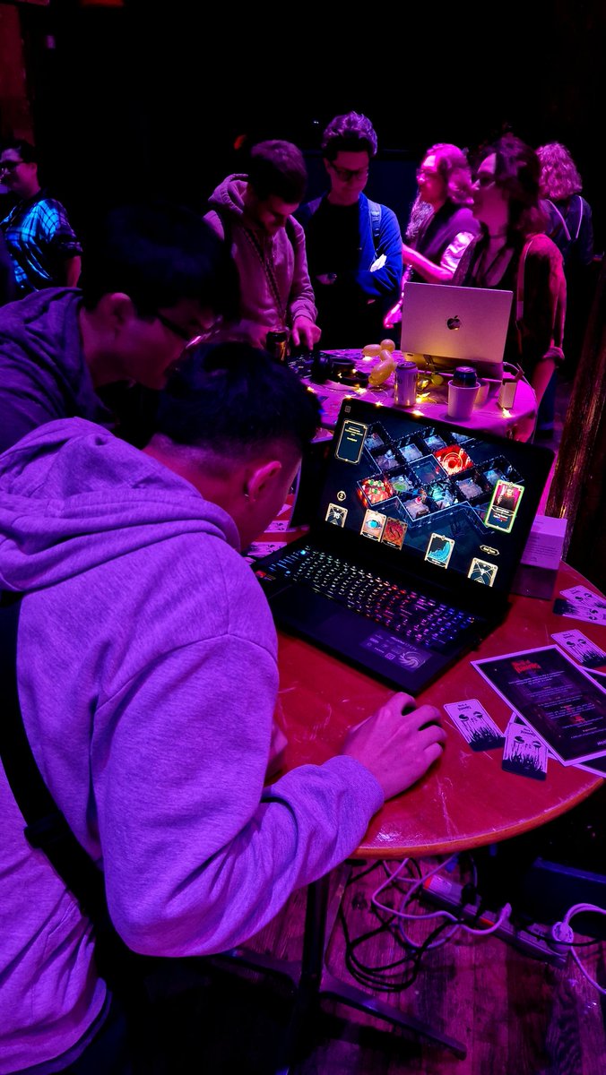 MrPhilippe_'s tweet photo. Was amazing to have people play the #DeckofHaunts prototype for the very first time at #CourageXL at #GDC2024 ! 👻

#gamedev https://t.co/TETBdu33fM
