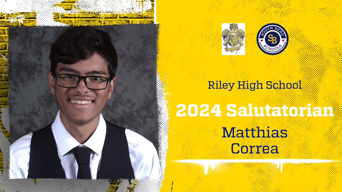 <a href="/SBRileyhigh/">South Bend Riley</a> is proud to announce our 2024 Salutatorian, Matthias Correa #Classof2024 #GoWildcats #Proudprincipal