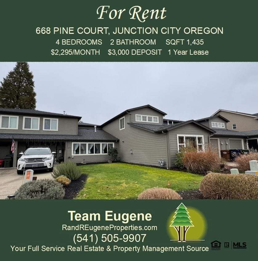Check out this 4 bedroom townhome in Junction City! Walking distance to schools and parks!
rreugpropmgmt.com
.
#randrpropertiesofeugene #teameugene #forrent #propertymanagement #wecanhelpwiththat