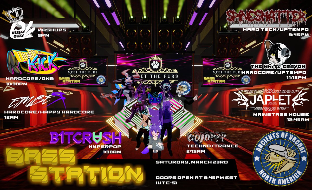 SUBWOOFERS! This weekend, we've a more special kind of event for you all. It will be our FIRST official collab alongside Ancients of VR. This is something we are excited about bringing together for you all, so we hope to see you all there!