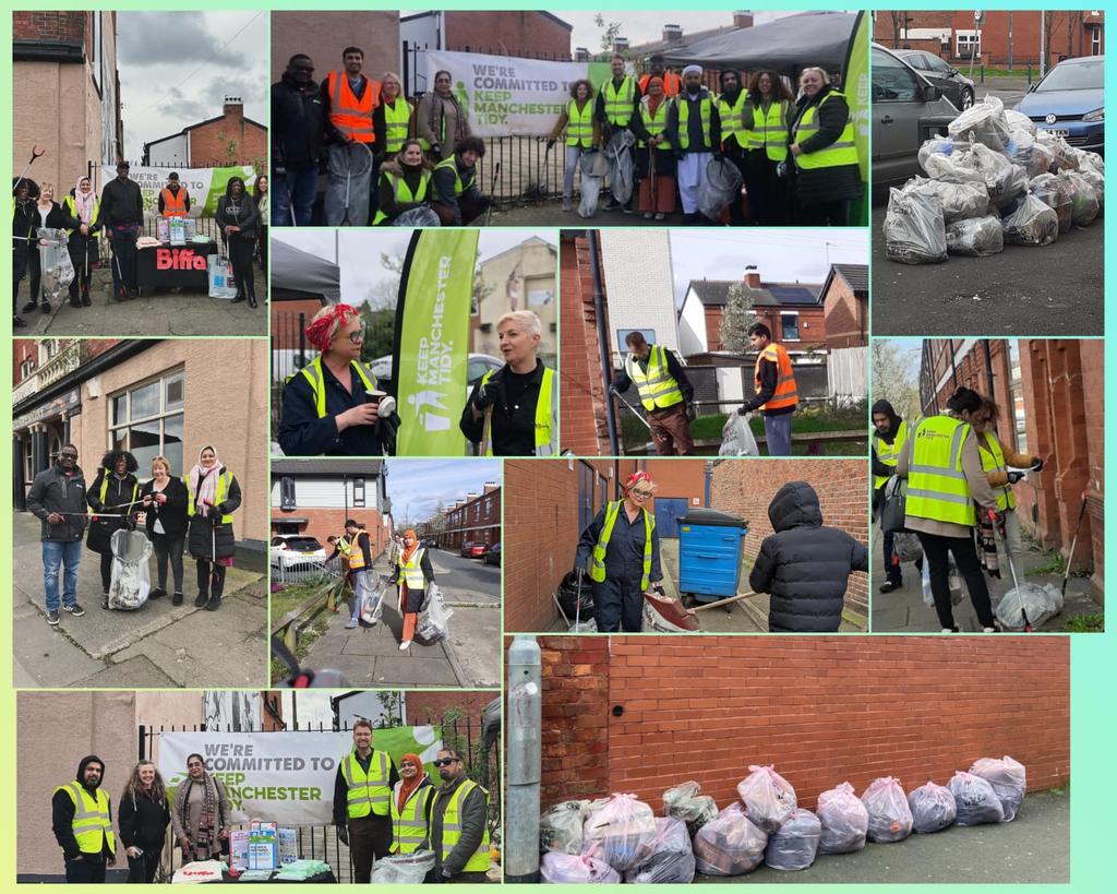 Massive thank you to Whalley Range & Moss Side Residents for coming out on Saturday to Support #GBSpringClean @keepMCRtidy Thanks @AfzalKhanMCR @AngelikiStg @CllrBano @CllrAftab @gogreenmcr @MSVHousing @InOurNatureMCR @BowesStrResidentsAss #GBSpringClean