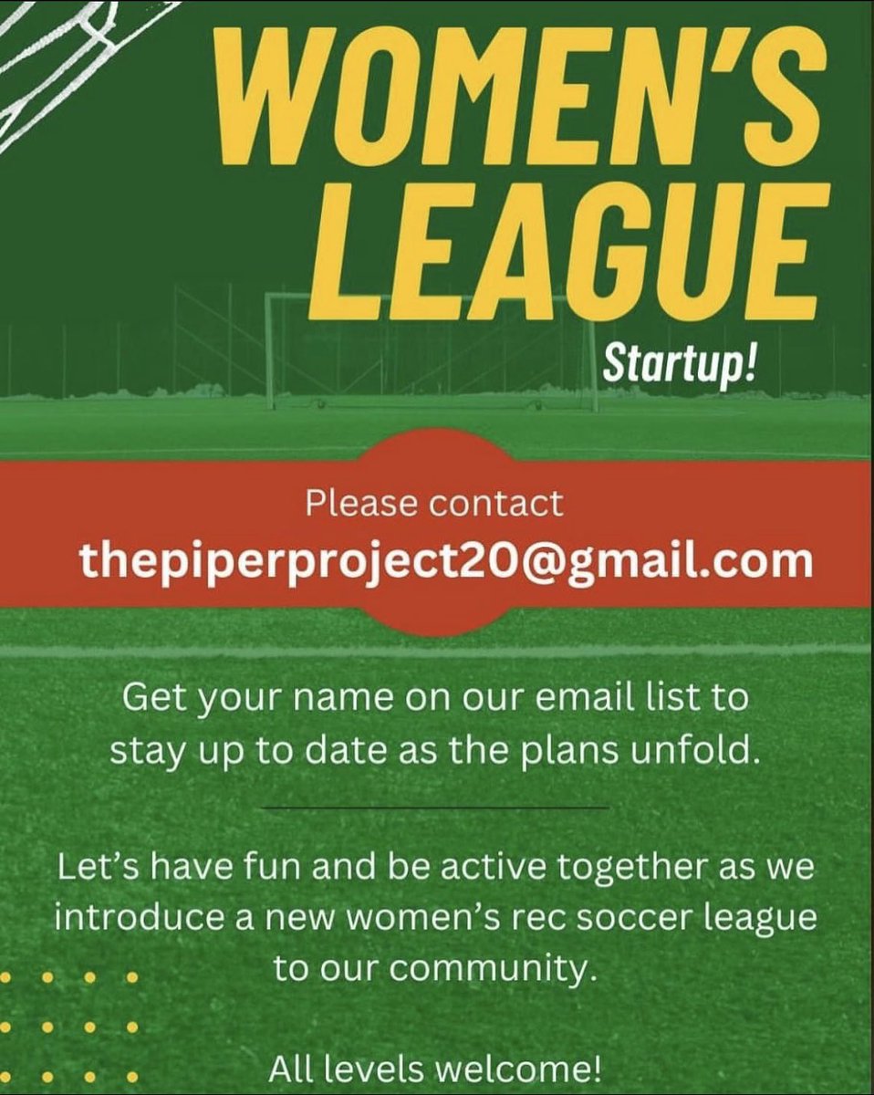 Coming soon!!!
Get on the list today and stay tuned for more updates!
@Matheus78175420 <a href="/SoccerNLSA/">NLSA</a> <a href="/sportnl/">SportNL</a>  <a href="/PCSPnl/">Town of PCSP</a> #soccerforlife #community