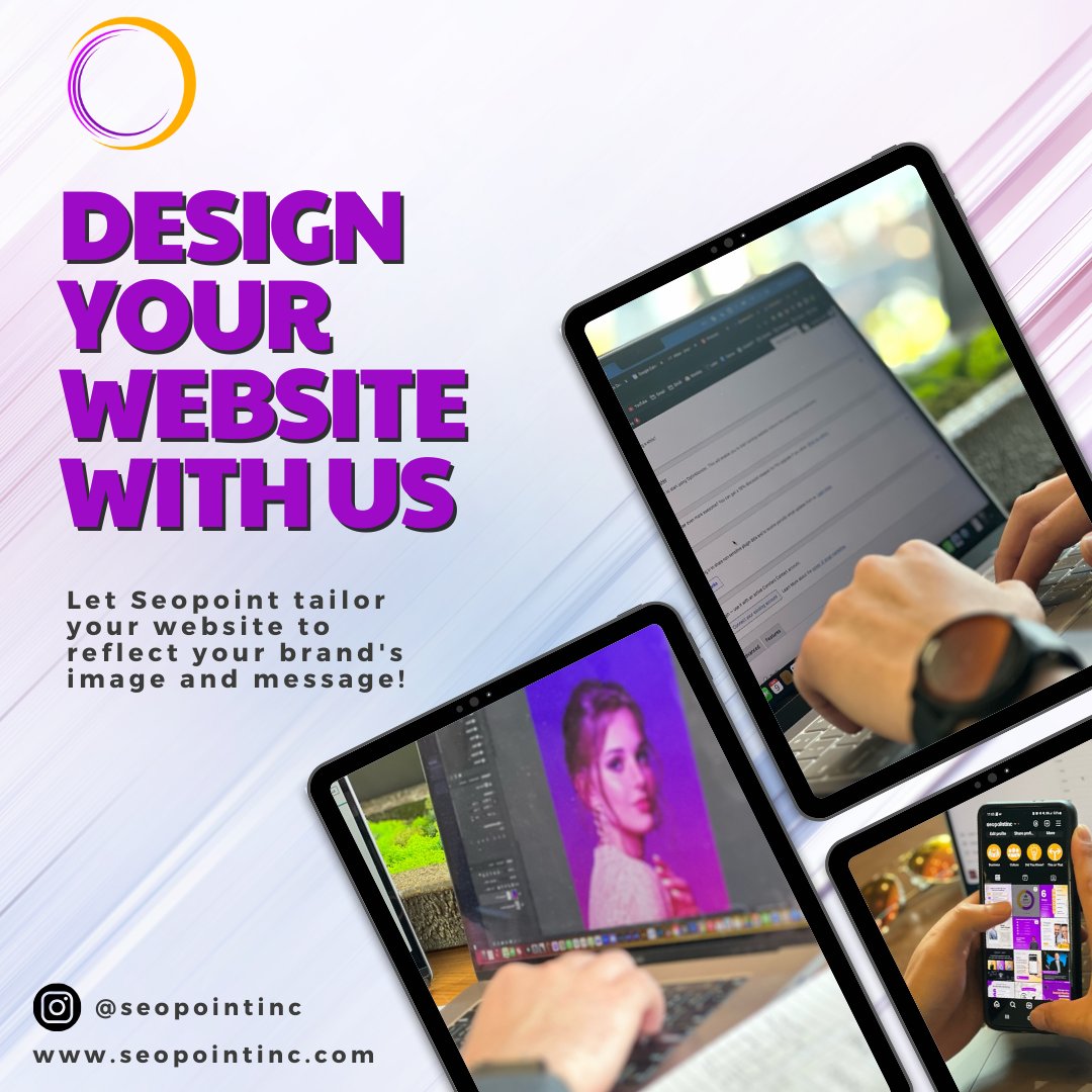 Design your website with us and watch your brand come to life! 💻 At Seopoint, we specialize in crafting custom websites tailored to reflect the essence of your brand. From sleek aesthetics to seamless functionality, let's collaborate! #WebsiteDesign #TailoredToYou #seopointinc