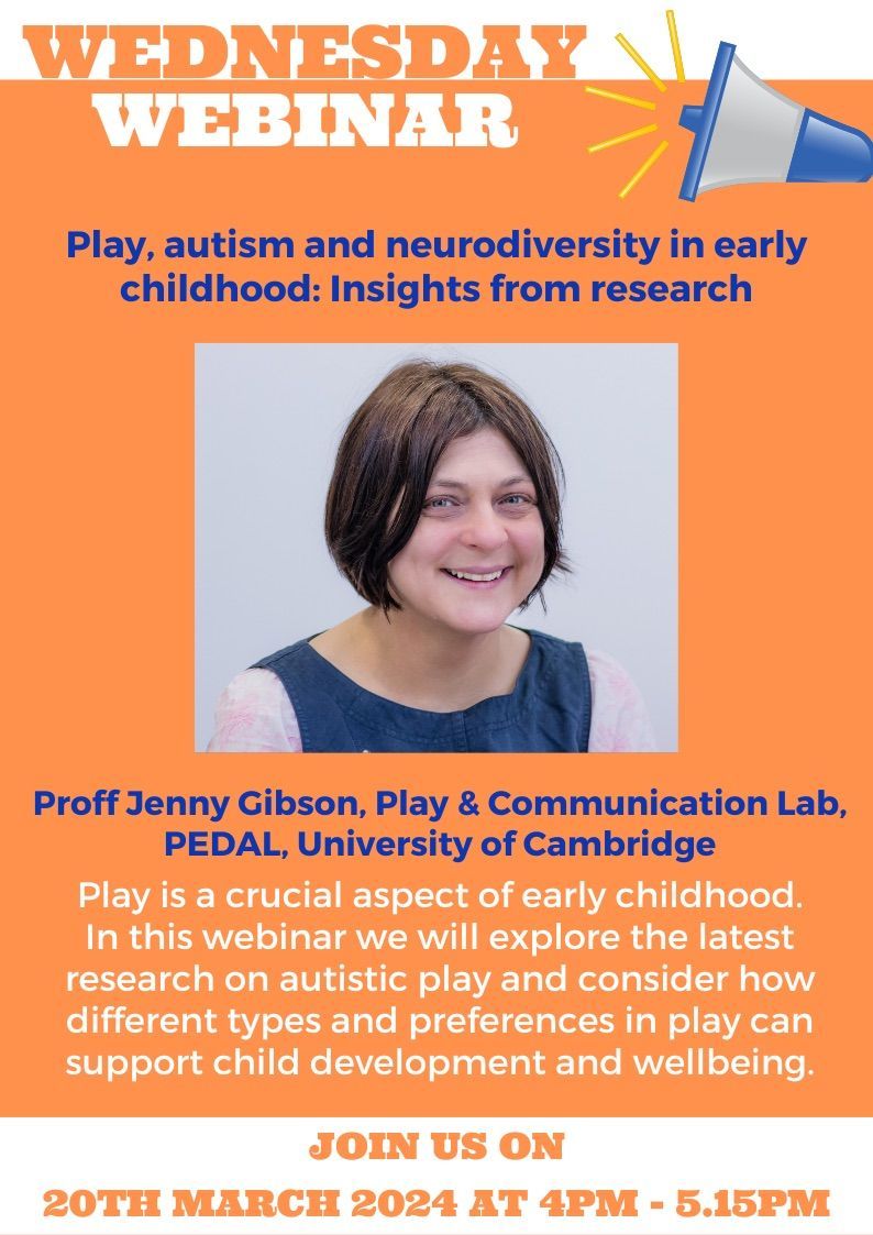 rs_network's tweet photo. Join @elresearchsch this Wednesday 20th March for their Wednesday Webinar entitled “play, autism and neurodiversity in early childhood.” 

Register now: https://t.co/UxVxY1igek https://t.co/Fi7xTVc0k3