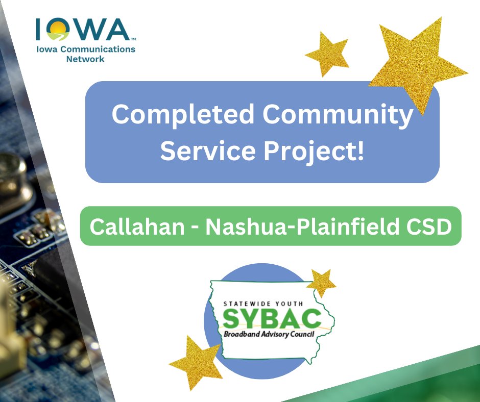 Congrats Callahan of @NPHuskies!

#IowaSYBAC student Callhan finished his community service project. He has been assisting the IT Department in fixing computer issues and keeping student and teacher software up to date and secure throughout the school year. Awesome job!