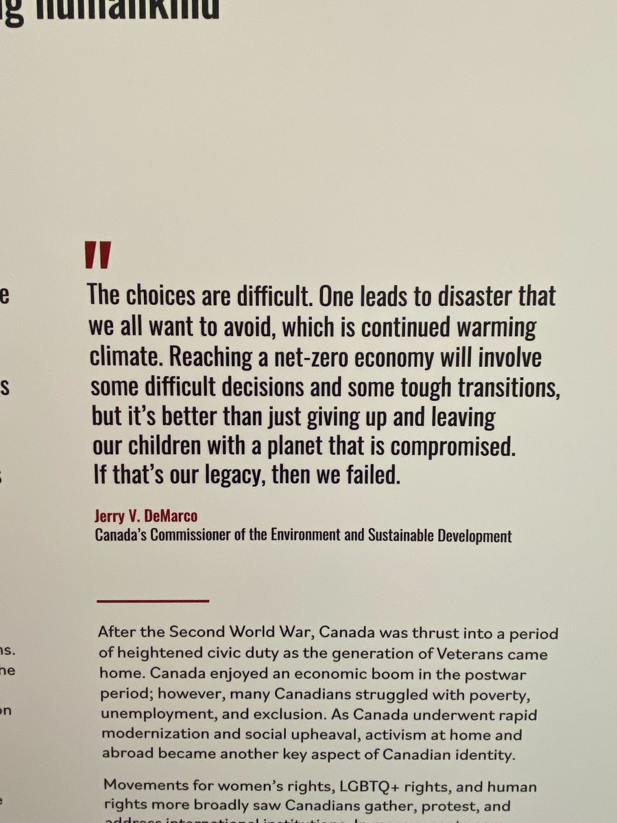 We are happy to see the words of our CESD included in the @JunoBeachCentre’s new permanent exhibition ‘Faces of Canada Today’. This exhibit shows how Canada has evolved since the Second World War, into the present. ow.ly/ge5Z50QUHT5
