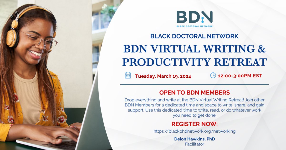 Every successful writer has a secret: dedicated writing time. Unlock your potential at our Virtual Writing Retreat. Join the success story at blackphdnetwork.org/events. #SuccessTips #BDNRetreat