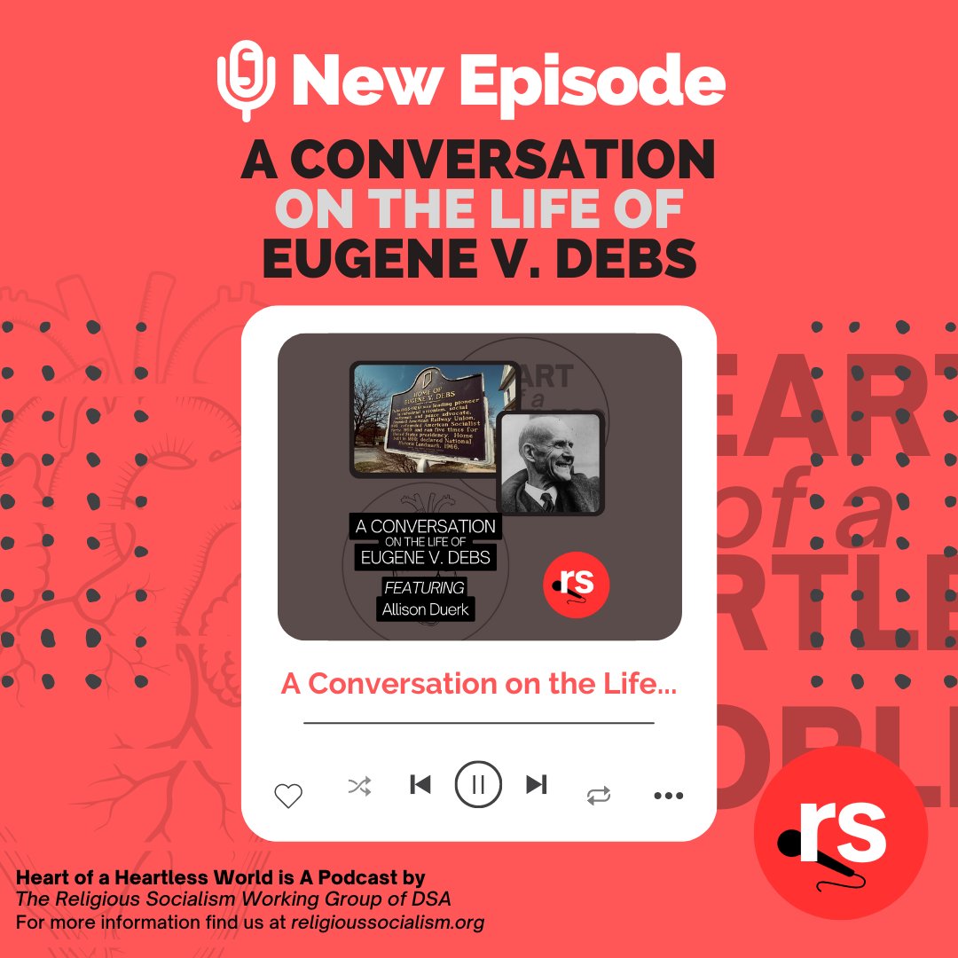 ReligSocialism's tweet photo. In this special episode, we visit the Debs Museum in Terre Haute, IN to speak with museum director Allison Duerk about the life and vision of the pioneering socialist Eugene V. Debs.
https://t.co/xvJnh6D46I https://t.co/bv3WrXTJnp