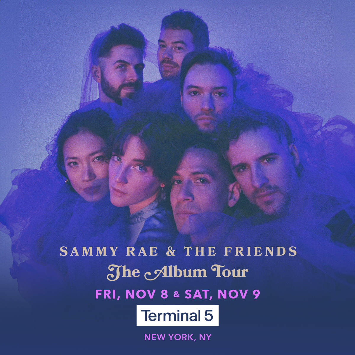 JUST ANNOUNCED: Sammy Rae & The Friends are coming fri, nov 8 & sat, nov 9 to NYC 💜 tickets go on sale friday at 10am