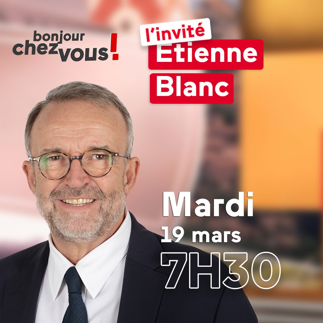 ⏰ Retrouvez #BonjourChezVous, demain matin à 7h30 sur @publicsenat @OrianeMancini reçoit 👉 @blanc_etienne, sénateur #LR du #Rhône