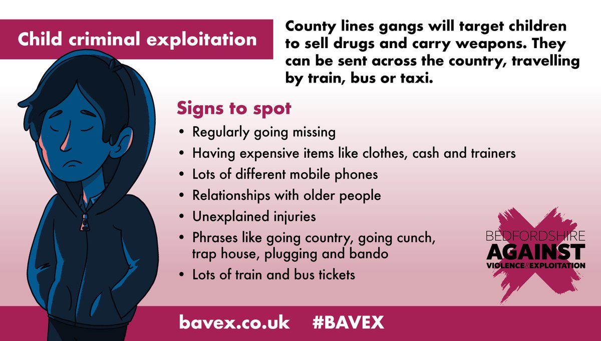 Frequently going missing may be a sign that a child or young person is falling victim to, or becoming more vulnerable to, sexual exploitation or criminal exploitation by county lines drugs gangs.

Find out more:  orlo.uk/vF755 

#CEADay24