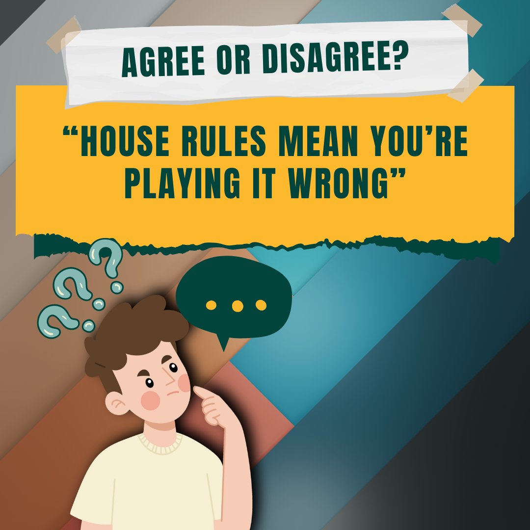 Are you a fan of house-rules? 🙌 Agree ✅ or Disagree? ❌ Let's discuss 👀 #agreetodisagree