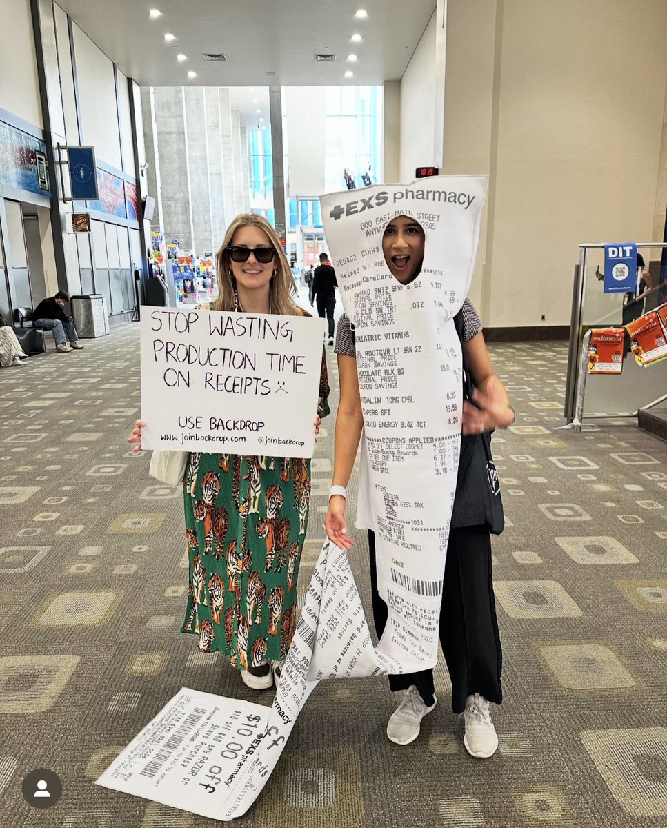 We are keeping Austin weird @sxsw. Instead of spending thousands of dollars on booths, we went the creative way and dressed up as receipts. 

And it worked. 

@JoinBackdrop 
@CaitlinJShort1 

#startuphacks #SXSW2024 #sxsw #filmandtv #eventproduction #entertainmentstartup