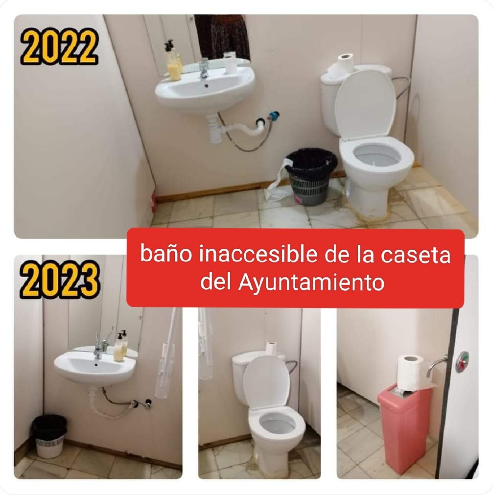 <a href="/jlsanzalcalde/">José Luis Sanz</a> <a href="/Man_ales/">Manuel Alés del Pueyo</a> <a href="/pepelugomoreno/">José Lugo Moreno</a> <a href="/ppepelusev/">jlgm</a> Baños supuestamente accesible de la caseta municipal pero que, obviamente, no lo es