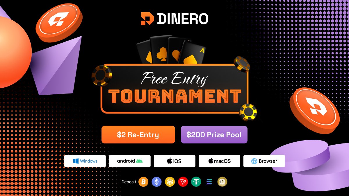 Ready to bluff your way to victory? A new free tournament is here! Join our $200 prize pool tournament this Saturday and compete against the $DINERO community! $2 re-entry for those unwilling to fold!🃏 Make sure you double check the website! Your safety is our priority.