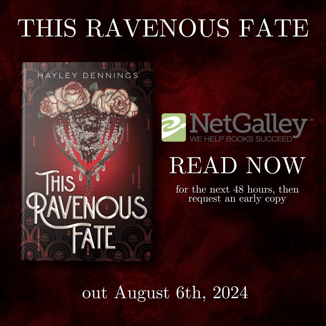 fun news!!! you can read my sapphic black vampire book NOW for the next 48 hours on netgalley!! and don’t worry if you miss the 48 hour window, THIS RAVENOUS FATE will still be available for request after!!!! netgalley.com/catalog/book/3…
