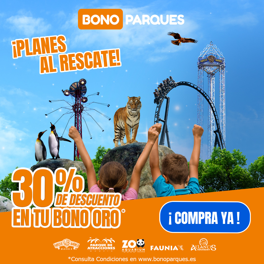 ¡Tenemos los mejores planes de ocio! 😲
Aprovecha nuestra oferta y ahorra hasta 60€ en tu #BonoParques Oro 🤩​
Descubre experiencias inolvidables hasta el 31 de diciembre de 2024 🎢🐼💦🎉
Más info aquí 👉 bit.ly/3v8B6H9
