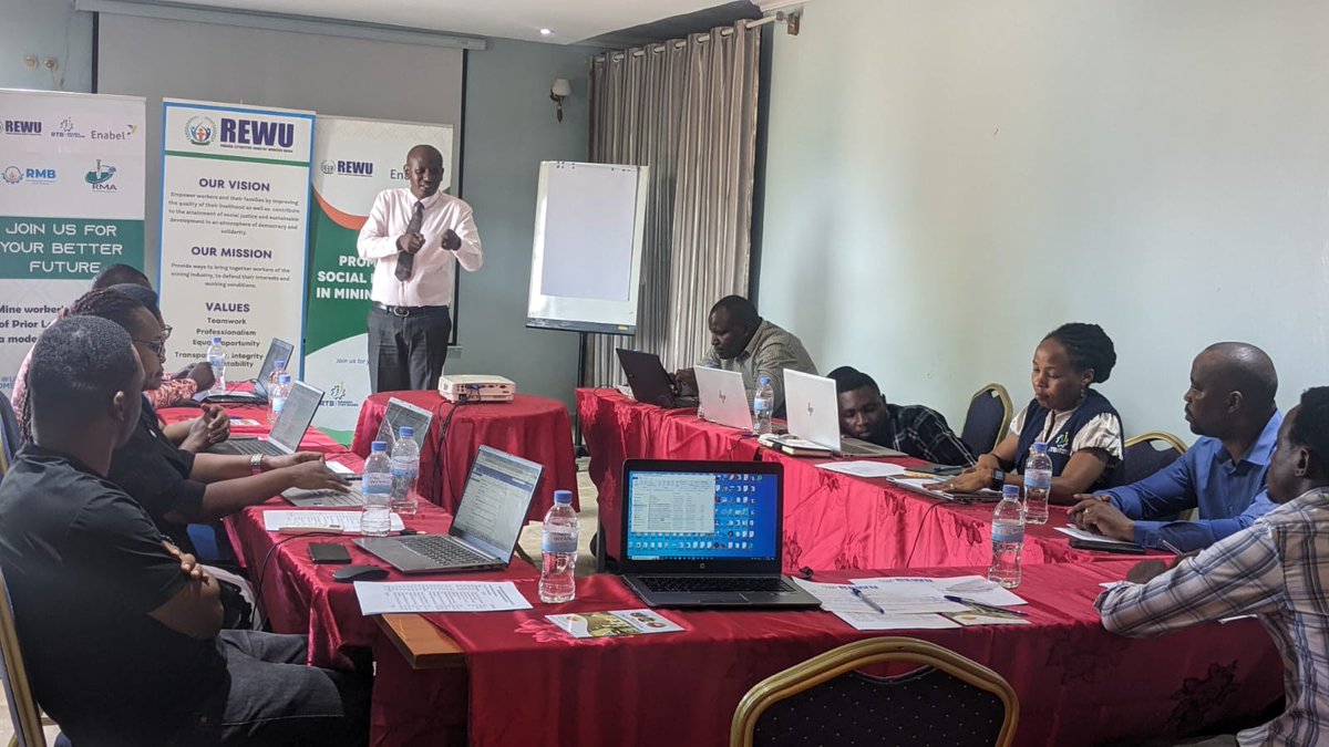 From March 18th to 21st, a workshop is being held at Palast Rock Hotel in Nyamata, organized by @RewuRwanda in collaboration with @RTB_Rwanda and with support from @EnabelinRwanda . The workshop focuses on updating the mining RPL competencies and assessment tools. 1/1