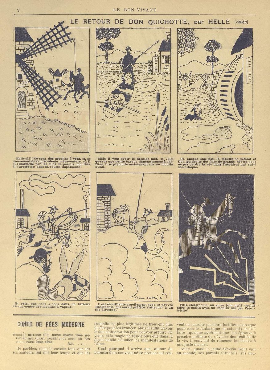 CECLM_UCLM's tweet photo. Le retour de Don Quichotte / par Hellé.
[3] pag. de il. : col. y b/n ; 33 cm.
Publicado en: Le Bon vivant, Paris Nº 194, 4e année, 1er aout 1903; P.1-3

Más cómics sobre Don Quijote: 
https://t.co/6vpURcTLSM

#DonQuijote #comics #castillalamancha #UCLM #ceclm #paris #Francia https://t.co/PfCPBYOnJ8