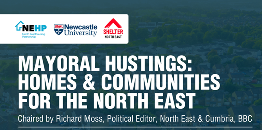 We’re looking forward to the North East Mayoral Housing Hustings this afternoon which we have been supporting with the North East Housing Partnership. We’re interested to hear the candidates plans for delivering more and better homes for the North East #NorthEastHousing 📷