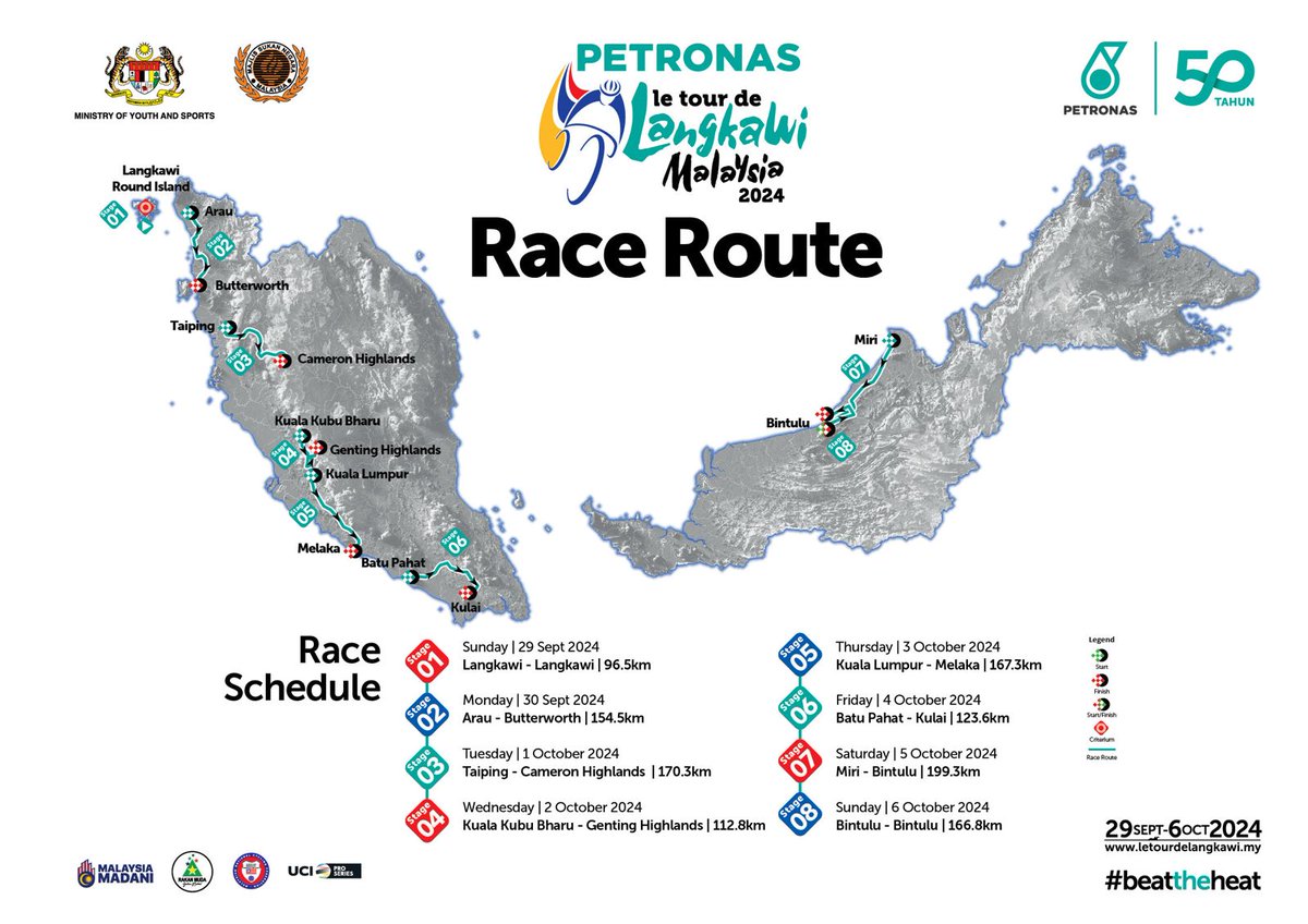 @KBSMalaysia , @MSNMALAYSIA & @Petronasbrands PRESENTING PETRONAS LTdL 2024 ROUTE