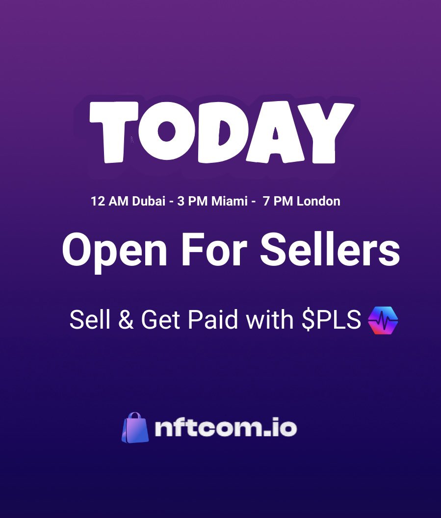 nftcomio's tweet photo. 🚨 Today is the day. 🚀

Experience https://t.co/5Vuf9JXEMm 

🎨 Sell your content
🛠️ Sell your services
💵 Participate in Giveaways
📦 Sell digital products
❤️ Launch donation campaigns
🔧 Built on PulseChain
✅ Join the Token waitlist https://t.co/2f2n7EJhIT