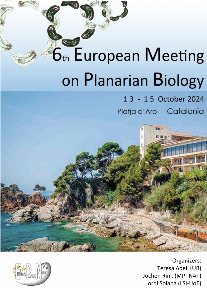 Happy to announce the 6th European Meeting on Planarian Biology this year-October 13-15, right by the beach and right after the EMBO regeneration meeting over in Nice. The website with more info will go up soon. Please join us for the latest and greatest in planarianology!