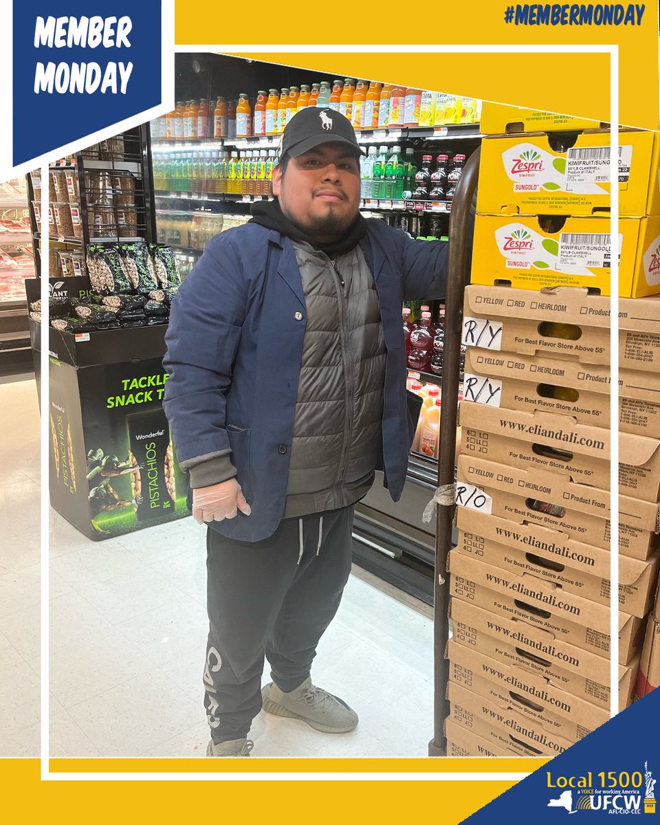 This #MemberMonday we would like to introduce you to Oscar Flores, a part time member of Dan's Supreme Key Food. Oscar has been a valued member of UFCW Local 1500, for 4 years. Thank you Oscar for your incredible service. #OscarFlores #MemberMondays #UFCW1500