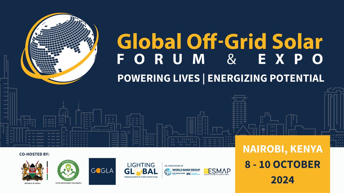 GOGLAssociation's tweet image. Save the Date for #GOGSFE24! 

Engage in discussions on industry issues, witness disruptive technologies, and unlock partnerships. 

📅 Oct 8-10 
📍 Nairobi, Kenya

Get your ticket: ⬇️
offgridsolarforum.org