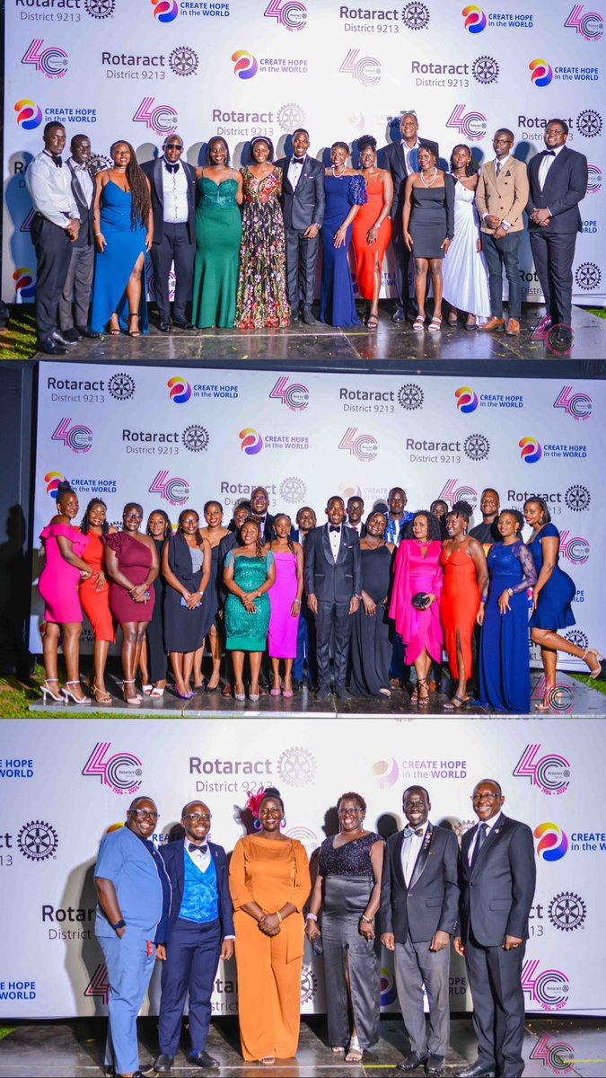 EmmaLukeera's tweet photo. Celebration Dinner marking 40 Years of Rotaract in Uganda. Pleased to host various Rotaract Alumni, Rotarians, Rotaractors and Rotary Leaders at this grand celebration of impact and progress. I thank all those that made the celebration colorful. #RotaractUGAt40 https://t.co/fjb7DMqxVo