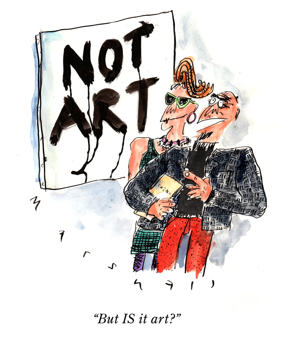 I'm in an 'Art' exhibition. A new show curated by @Banxcartoons with @procartoonists at the wonderful @OmnibusTheatre #ClaphamCommon feel free to throw soup at it. More details: procartoonists.org/art-exhibition… #cartoons #cartoonists