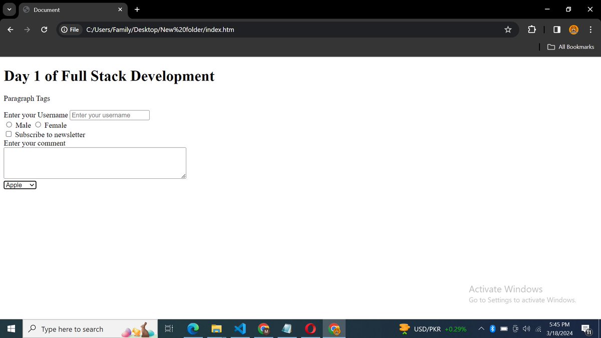 SyntaxSam405's tweet image. Excited to start my journey in Full Stack Web Development . Today learned some basics about HTML and HTML Tags . This is was Day 01 of my journey. Learning and growing one step at a time💻. 

#webdevelopment #HTML  #html5 
@ezSnippet