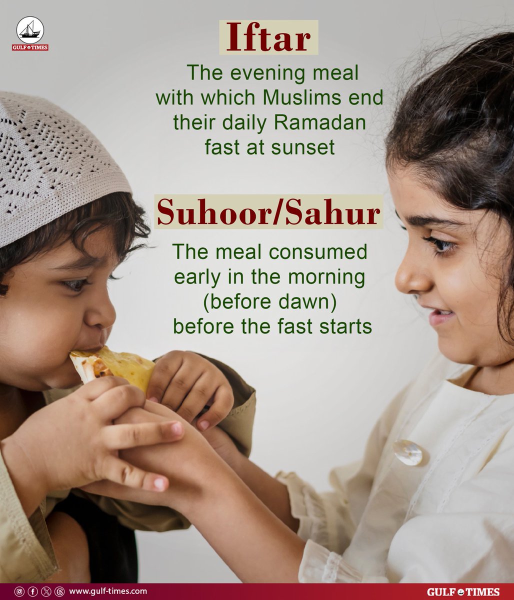 GulfTimes_QATAR's tweet image. As Muslims around the world observe Ramadan, here is a list of terms you may hear and their meanings.
.
.
#islam #ramadan #meanings #eidelfitr #ramadanmubarak #gulftimes #iftar #suhoor #taraweehprayer #layatulqadr #Zakat