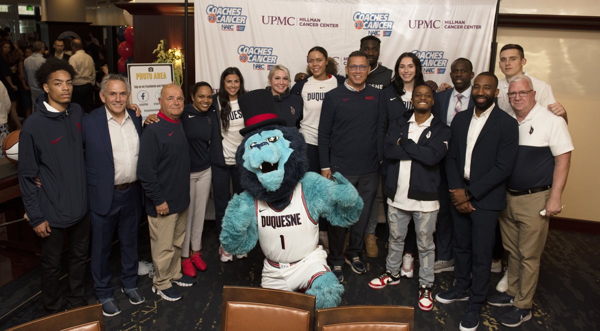 On behalf of @CoachesvsCancer and @CvCPittsburgh congratulations to @DuqMBB and @DuqWBB ! Wishing you the best of luck in your respective tournaments! @GoDuquesne