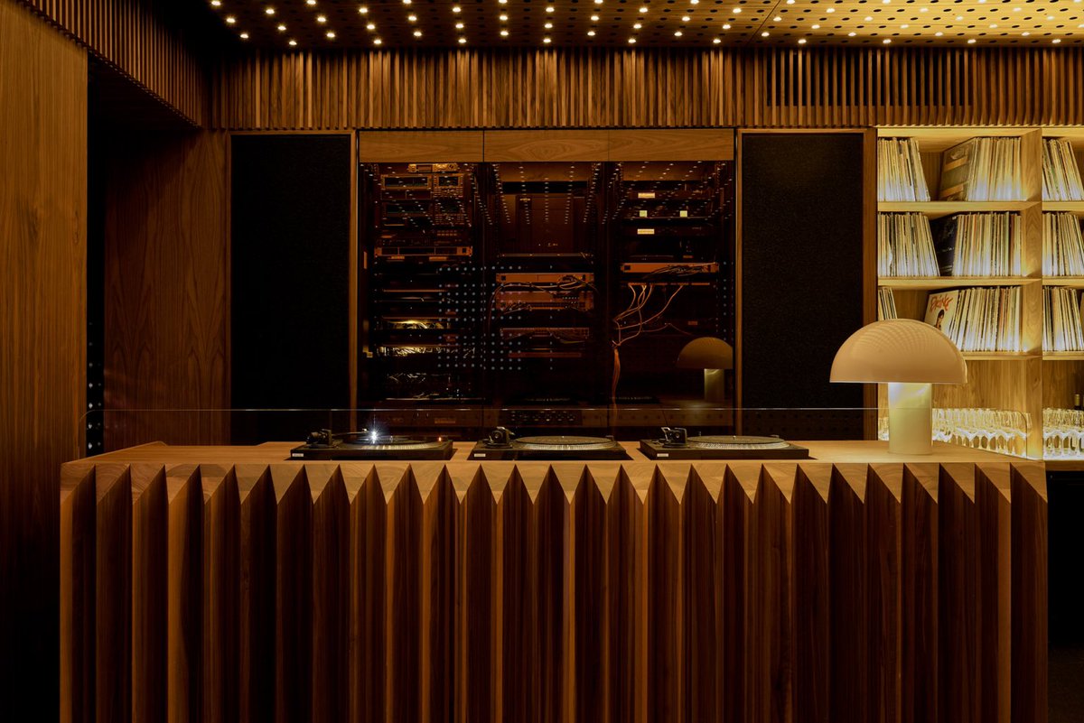 This listening room interior is an absolutely jaw dropping design