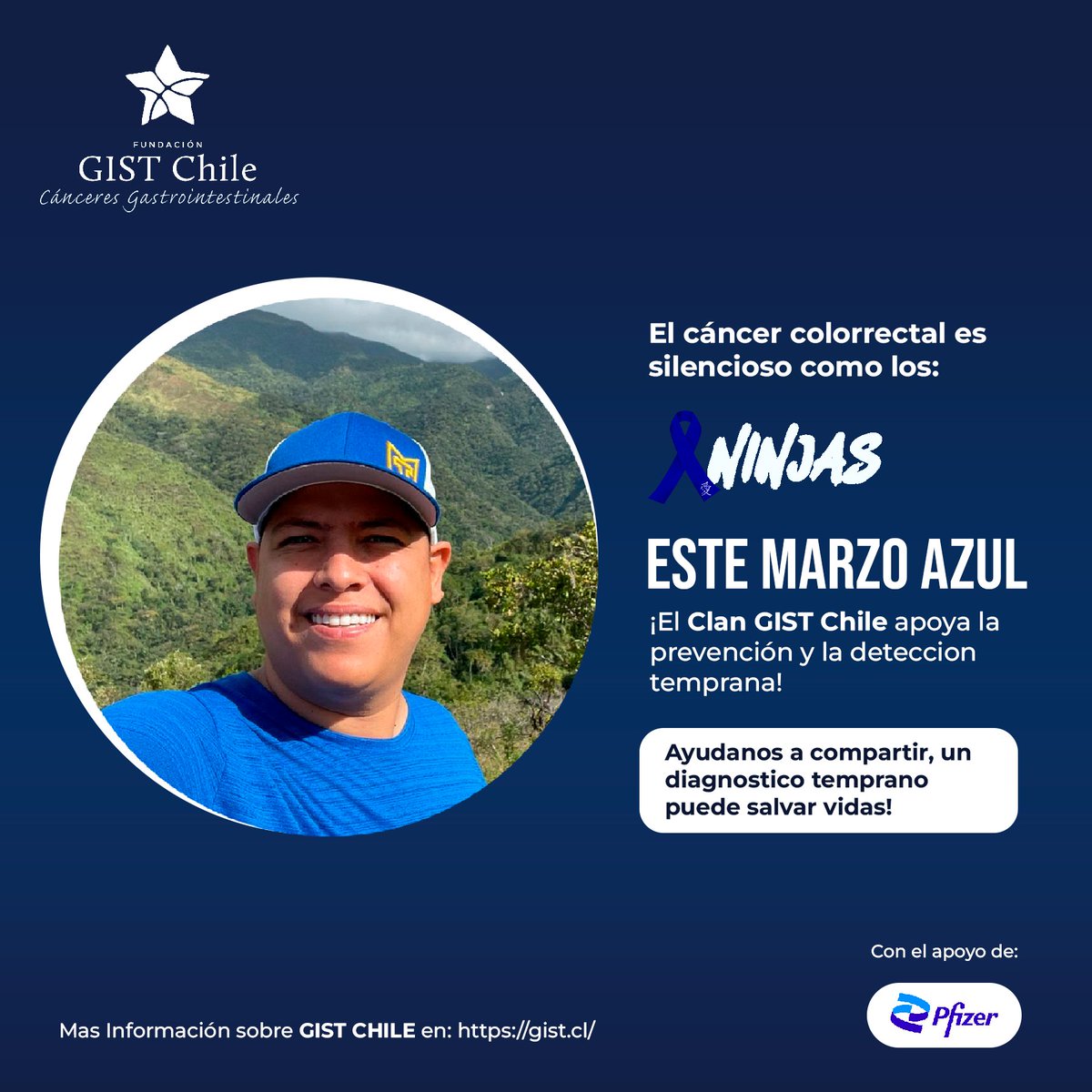 GistChile's tweet photo. En el mes de la prevención del cáncer colorrectal nuestros pacientes se visten de azul 💙 Cada año más de 2000 personas son diagnosticadas, ayúdanos a prevenirlo y comparte nuestro cortometraje 🥼🩺 #Ninjas 

🥷  NINJAS: https://t.co/lGz72z3A0m

#chile #salud #CancerColorectal https://t.co/2o4evQskXP