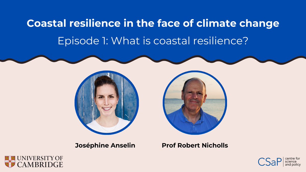 CSaP is excited to announce a new podcast mini-series on coastal resilience 🌊 Listen to the first episode to learn about what coastal resilience is and how it can be quantified 👉 youtu.be/fzZAmLQpsis?si… #coastalresilience #coastaladaption #sciencepolicy