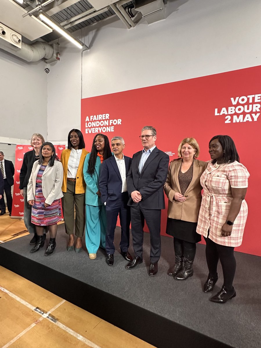 Delighted to be present with ⁦@LondonLabour⁩ family and ⁦@Keir_Starmer launching campaign for ⁦@SadiqKhan⁩ to win historic third Mayoral term with London MPs ⁩ ⁦@DawnButlerBrent⁩ ⁦@HarrietHarman ⁦@KarenPBuckMP⁩ ⁦@abenaopp⁩ ⁦@FloEshalomi