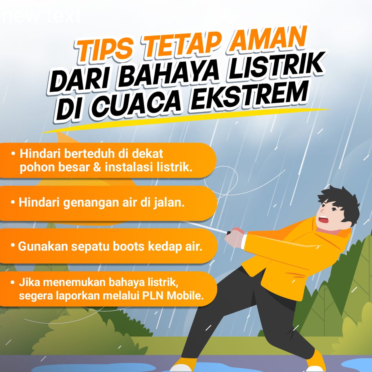 sikingso's tweet photo. Jangan sampai terkena bahaya listrik saat musim hujan dengan selalu waspada apabila terjadi banjir
#TipsListrik
Hyeri Prabowo-Gibran Dispatch Senin Felix fajri https://t.co/WHocdeybe7