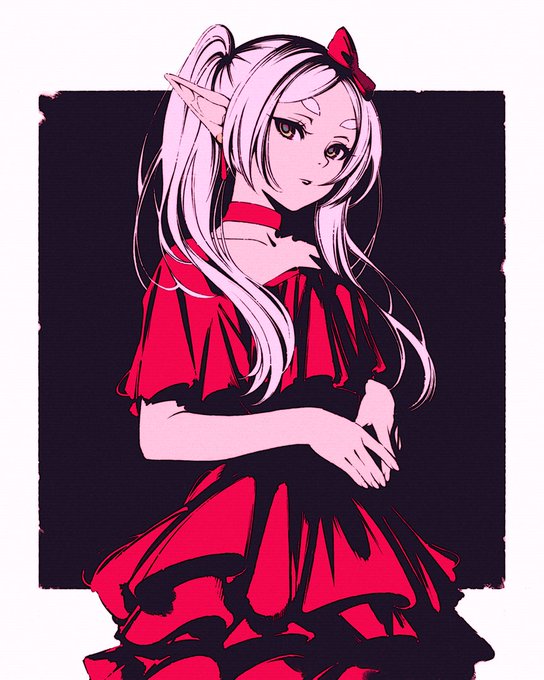 「red choker short sleeves」 illustration images(Latest)