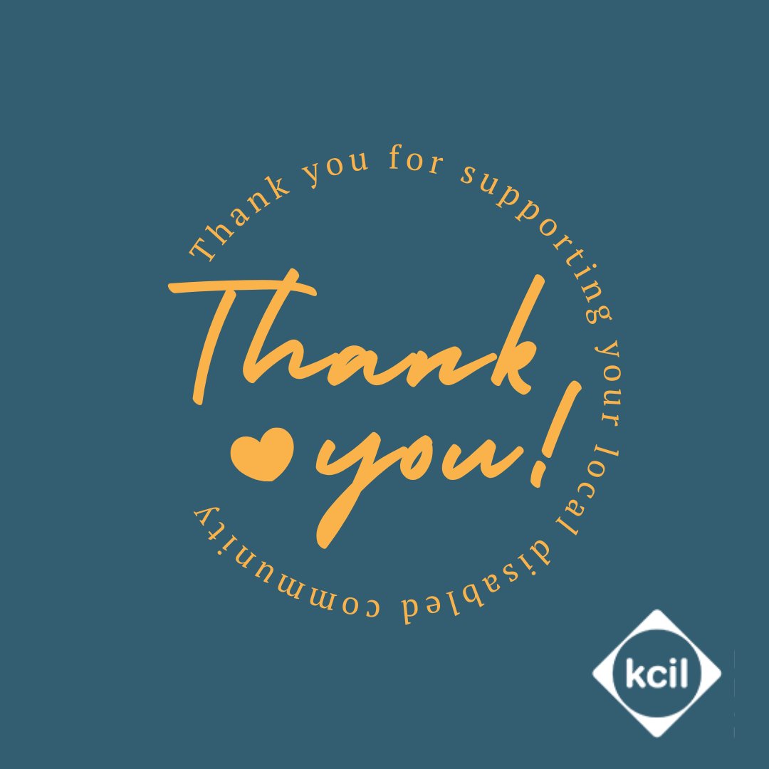 Thank you to everyone who has supported KCIL this month. Your support helps us to support your local disabled community. With a special thank you to @bigyellowss kcil.org.uk/fundraising/