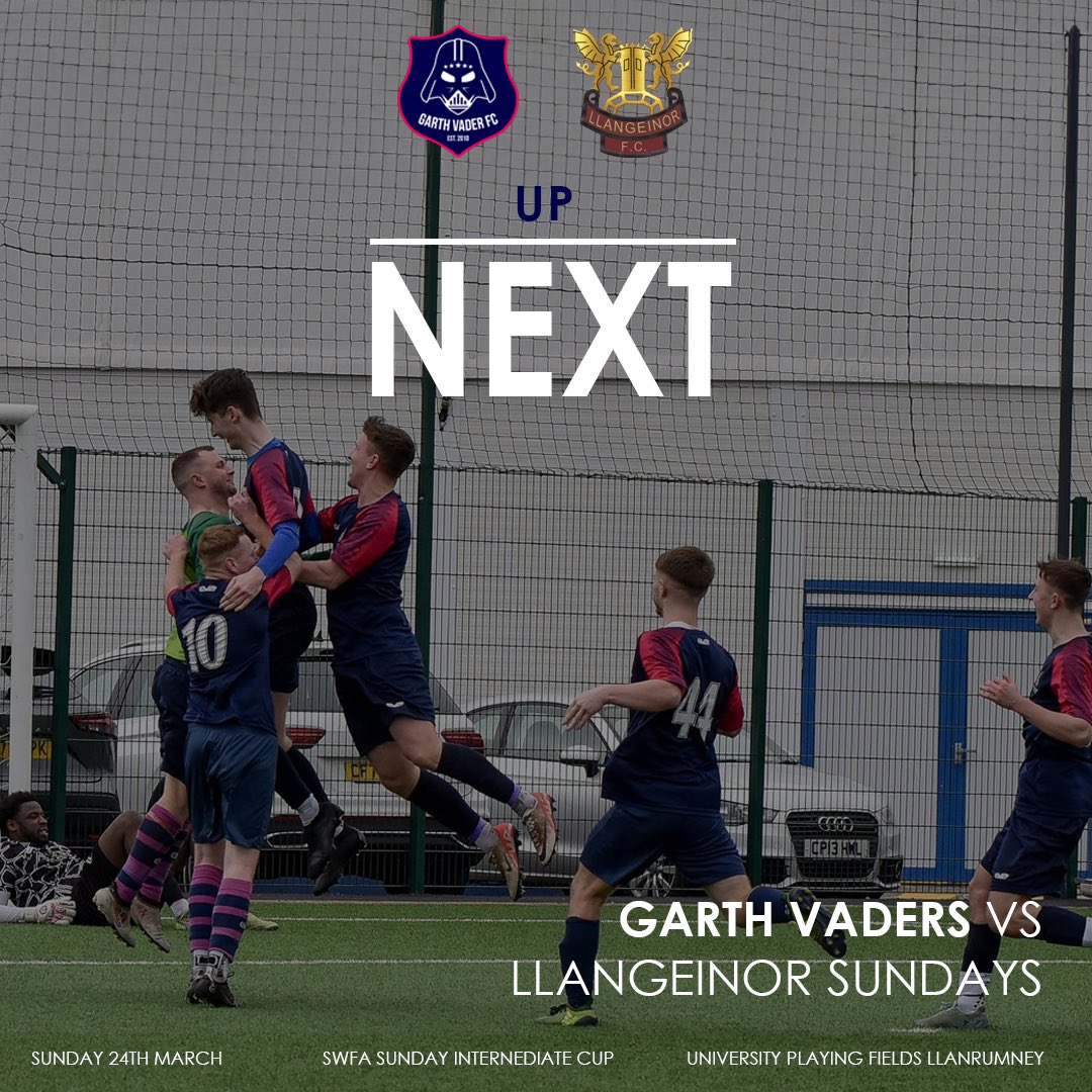 This Sunday we face a very strong <a href="/llansundaybaby/">Llangeinor Sunday’s</a>  team in the semi finals of the <a href="/SouthWalesFA/">South Wales FA</a> intermediate cup at the university playing fields of Llanrumney⚽️

Come support the boys 11am kick off 😍