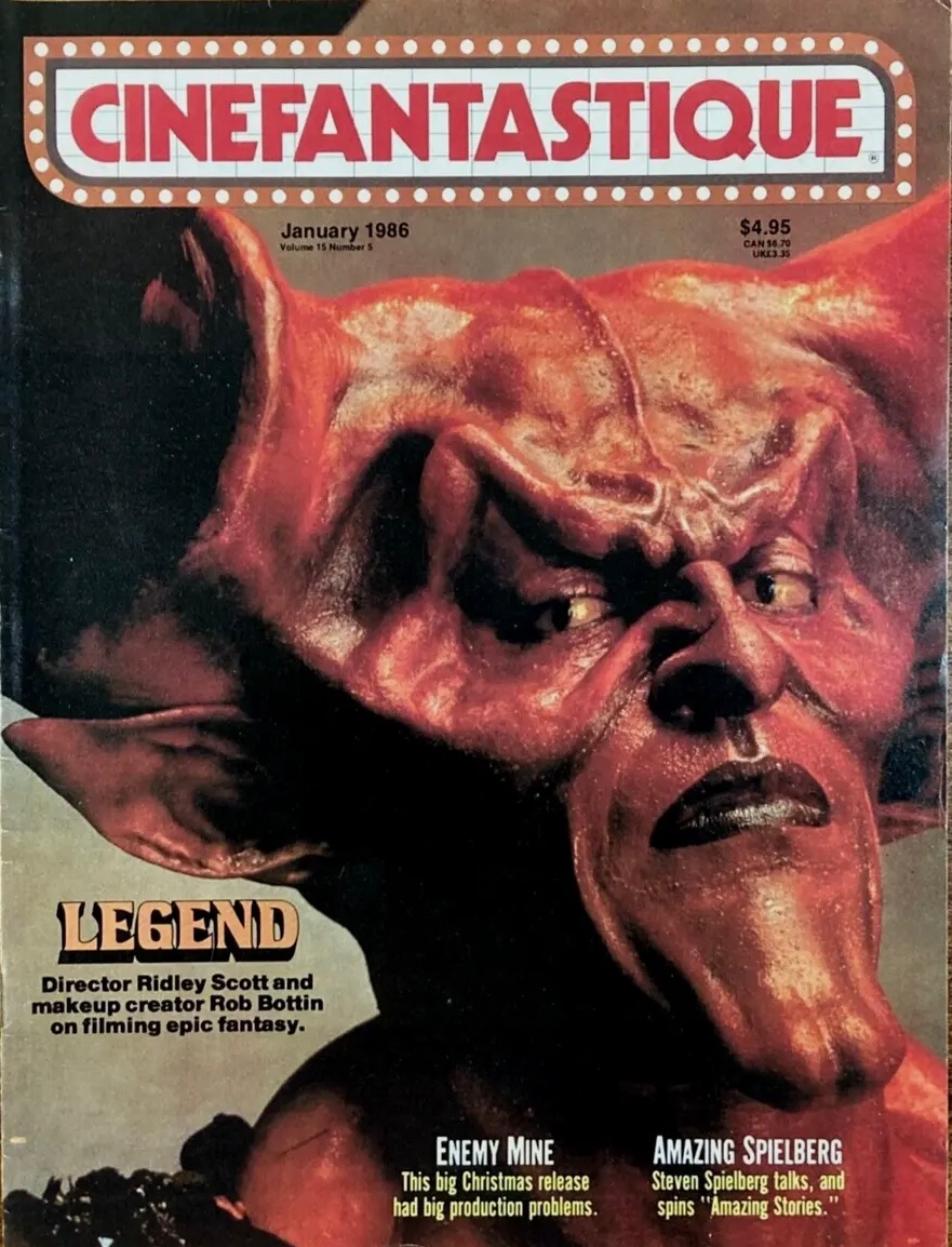 EugWSerra's tweet photo. On the April 18, 1986, Legend was released! #Legend #RidleyScott #RobBottin #TimCurry #TomCruise #MiaSara #BillyBarty #DavidBennent #RobertPicardo #AlicePlayten #CorkHubbert #KiranShah #AnnabelleLanyon #PeterOFarrell #Cinefantastique https://t.co/JebFIBKz6f