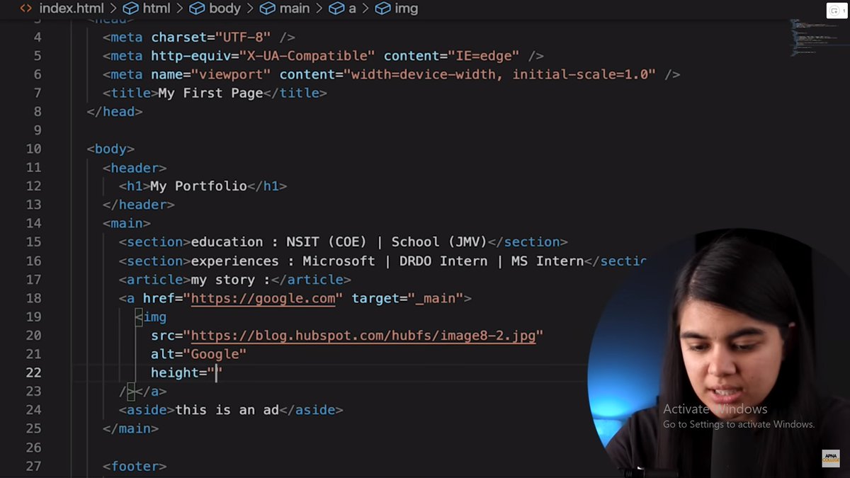 SyntaxSam405's tweet image. Excited to start my journey in Full Stack Web Development . Today learned some basics about HTML and HTML Tags . This is was Day 01 of my journey. Learning and growing one step at a time💻. 

#webdevelopment #HTML  #html5 
@ezSnippet