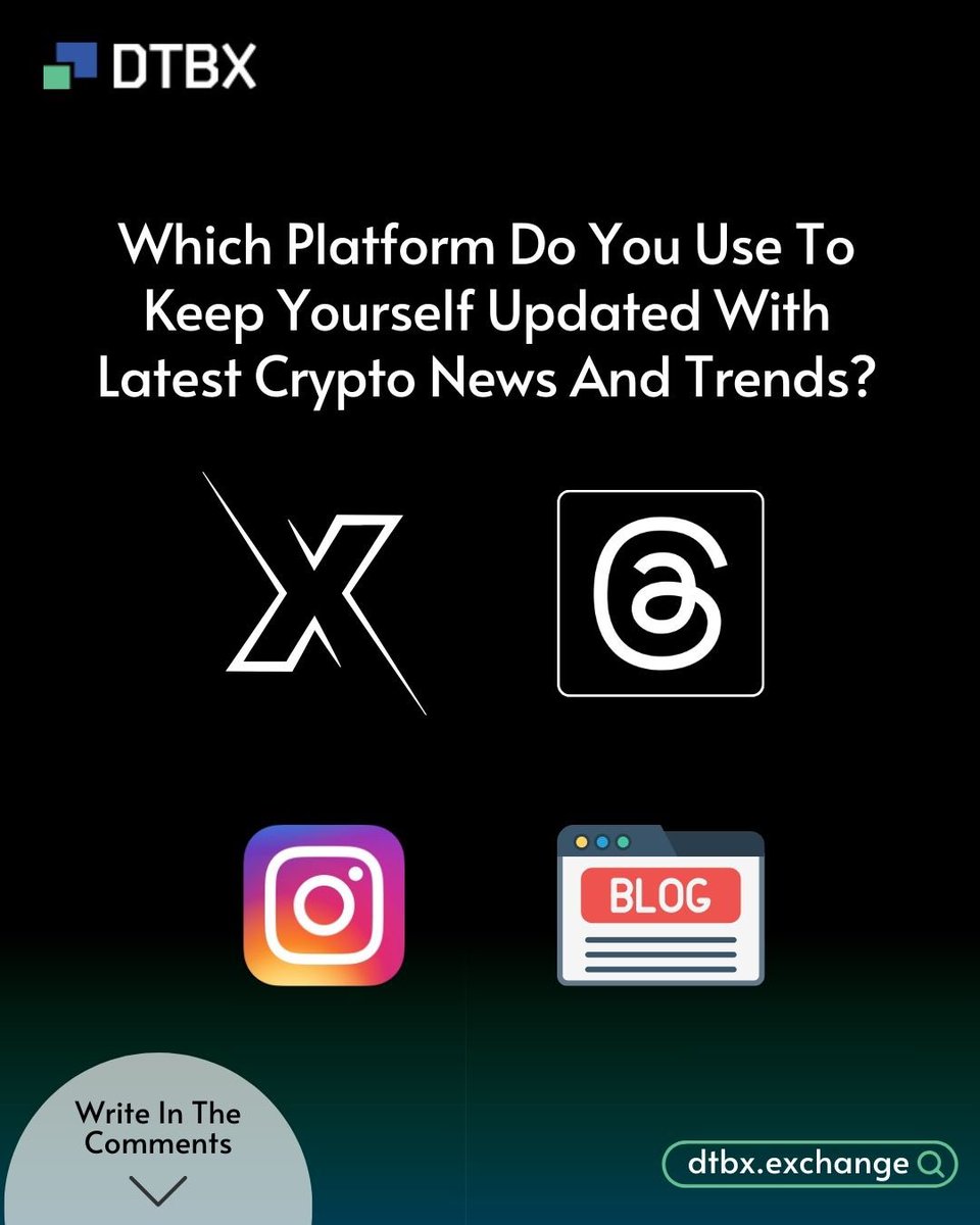 Which platform do you rely on to stay updated with the latest news and trends? Share your go-to sources in the comments below! 

#DTBXExchange #CryptoNews #CryptoTrends #StayUpdated #BlockchainInsights #DigitalAssets #FinTech #Cryptocurrency #TechUpdates #InvestmentTips