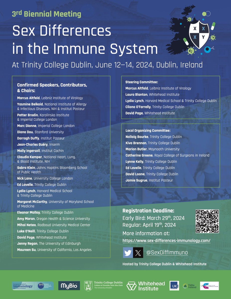 Just under two weeks to register and submit your abstract for Sex Differences in the Immune System 2024! We encourage anyone working on sex differences, or even those with just an interest in the field , to submit an abstract! ➡ Submit yours now at: lnkd.in/ejdUVEzn