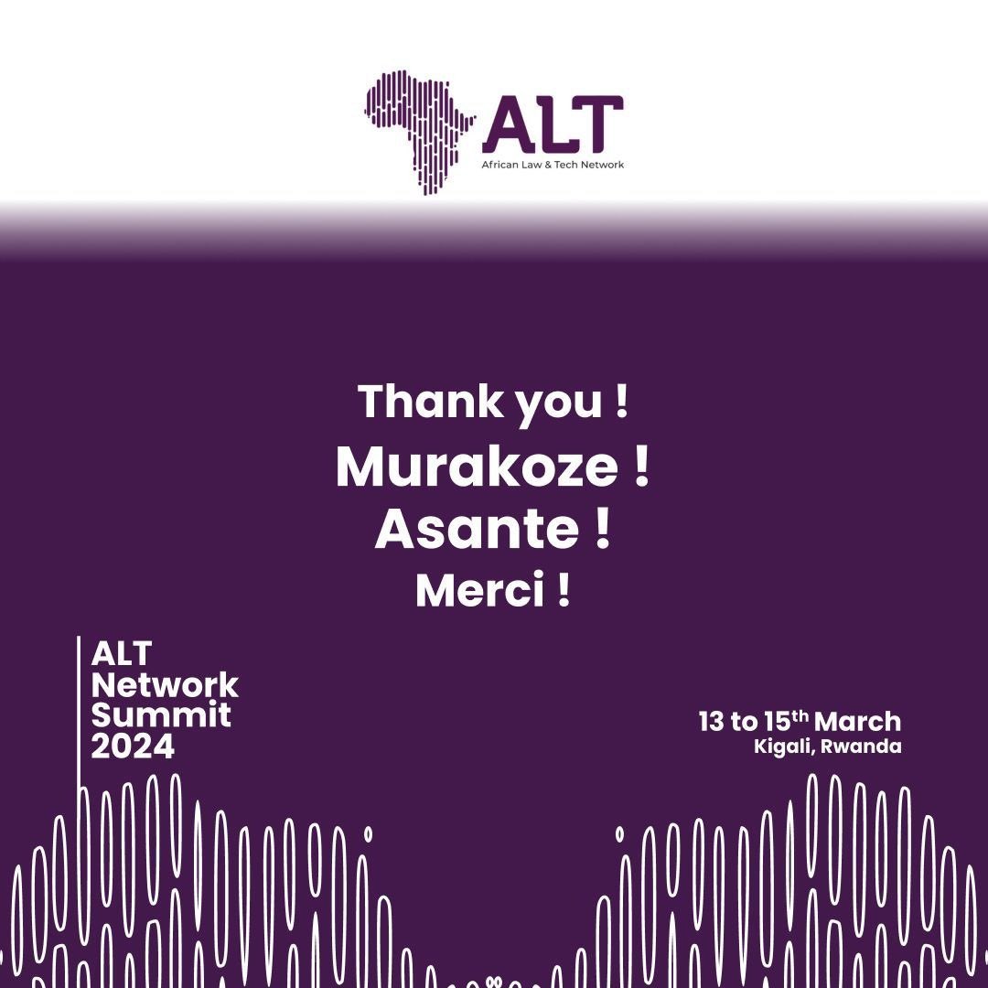 A special shout-out to our amazing sponsors and collaborators: Center for Law and Innovation, @certafoundation, @rwictchamber, Hackapath, @TechCabal , @Npontu, @NewTimesRwanda, @FlyRwandAir, @ALPNigeria, @certa_law