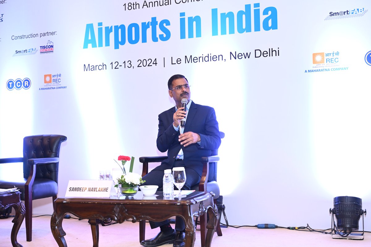 .@sandeep_navlakh, Chief Projects Officer, Airports, @AdaniOnline at our 18th annual conference on Airports in India.

In his address, he focussed on Choudhary Charansingh International Airport Lucknow.

#airports #airportsindia #aeroinfrastructure #airportsector