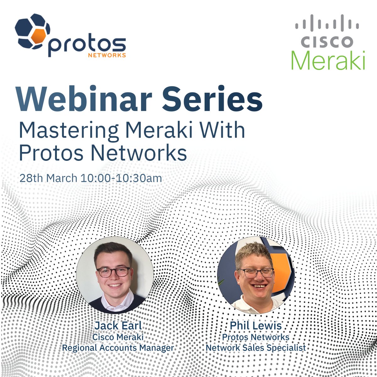 🖥 Webinar Announcement 👀

We are super excited that our brand-new webinar series is now open for you to register a spot!

Join us as we dive into the amazing world of Cisco Meraki. Book your place on our course here: 

protosnetworks.webex.com/webappng/sites…

See you there!