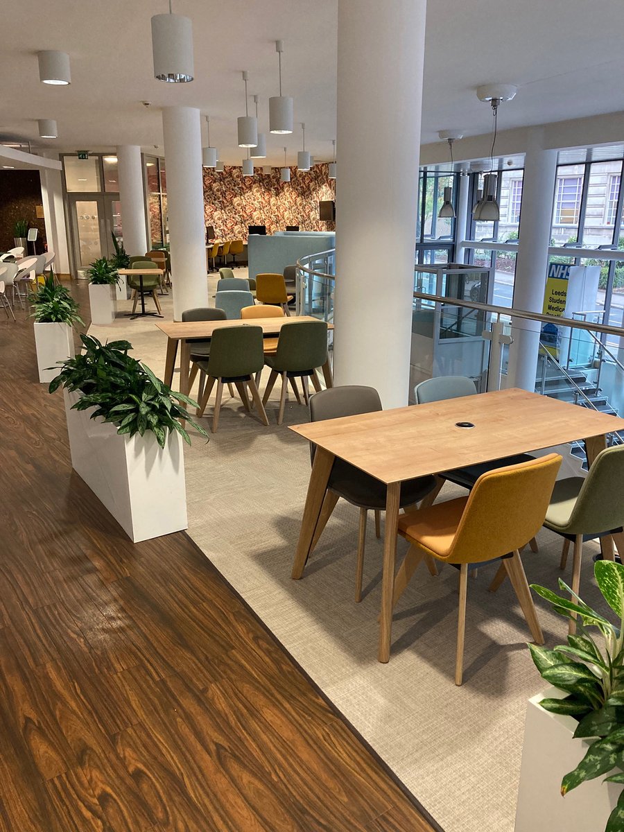 bof_furniture's tweet photo. Project Highlight ✨
Thank you University of Leeds for selecting our products for the Café Maia at Ziff – powered booths, comfy seats everything you need to get work done, whilst embracing the lovely vibe of a coffee shop.   

@Orangebox_LTD
#SustainableWorkspaces #Neurodiversity https://t.co/zgEMQFljhg